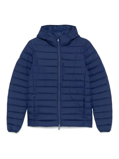 Save The Duck Juncus Hooded Jacket Eclipse Blue In Blue