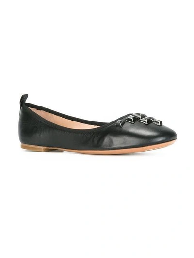 Shop Marc Jacobs 'cleo' Studded Ballerina Flats In Black