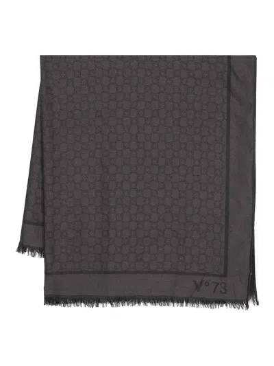 V73 Logo-pattern Scarf In Gray