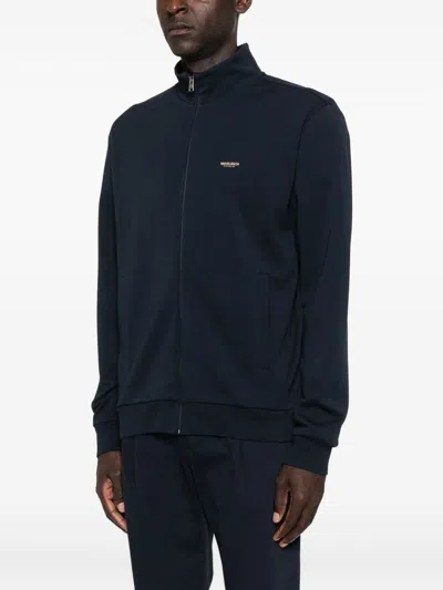 Woolrich Logo Interlock Track Jacket In Blue