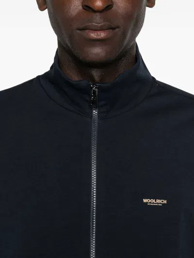 Woolrich Logo Interlock Track Jacket In Blue