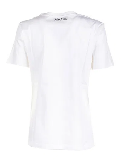 Max Mara Studio Studio White Jersey Tee In White