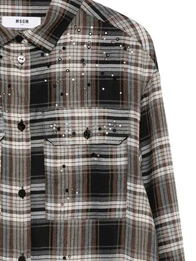 Msgm Shirt With Decoration In Multi