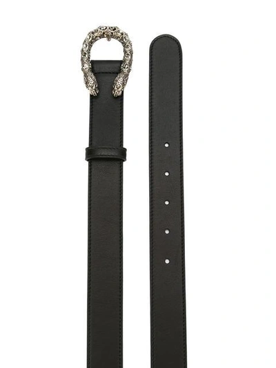 Shop Gucci Tiger Head Buckle Belt