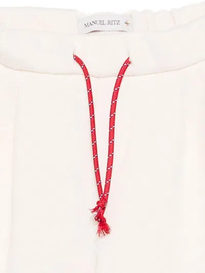 Manuel Ritz Drawstring Pants In Pink