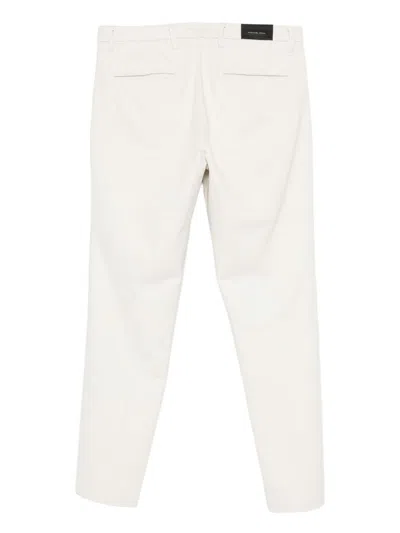 Michael Coal Cream Trousers  Front Button In White