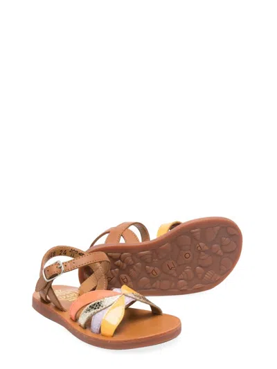 Pom D'api Rainbow Sandals In Brown