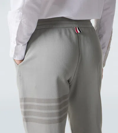Thom Browne Loopback Four-bar Track Pants In Gray