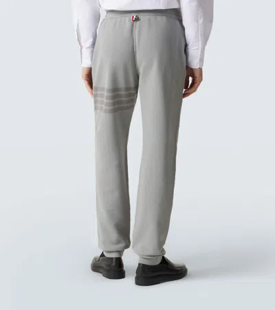 Thom Browne Loopback Four-bar Track Pants In Gray