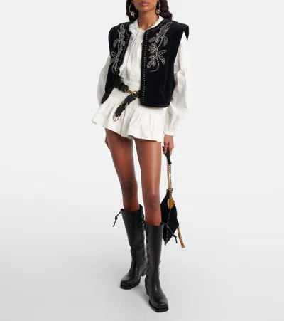 Paris Texas Black Calf Leather Bos Taurus Lace-up Boots In Multi