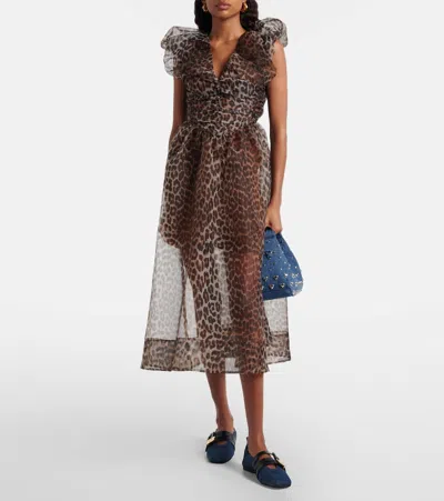 Ganni Sue Denim Ballerina Flats Dark Blue Vintage