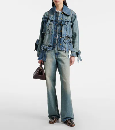 Ganni Ballet-inspired Lace-up Sandals With 0.7 Cm Heel In Black