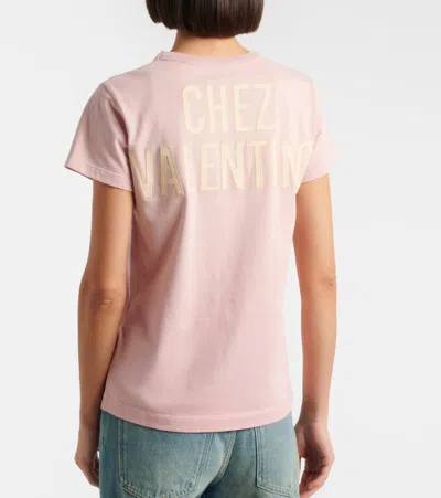 Valentino Garavani Printed Cotton T-shirt Clothing In Pink