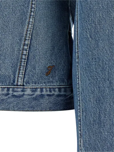 Jacquemus Classic Cotton Denim Jacket With Tailored Hem And Chest Pockets In Blue