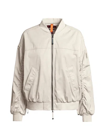 Parajumpers Ruched Bomber Jacket In Neutral