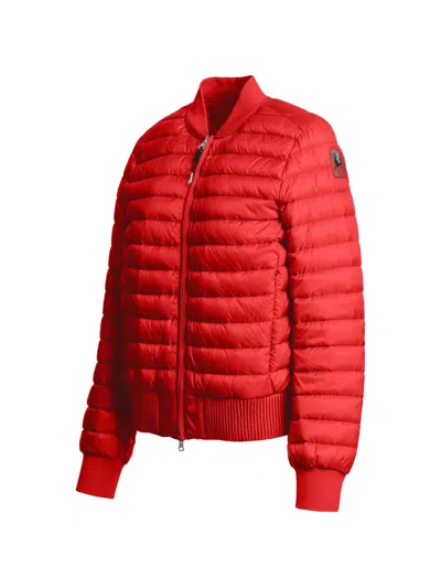 Parajumpers Quilted Zip Jacket In Red