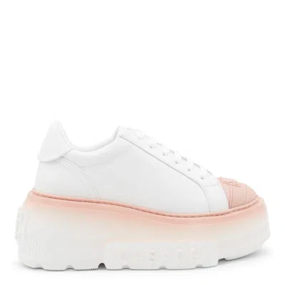 Casadei Low Top Sneakers With Contrast Platform Sole In White