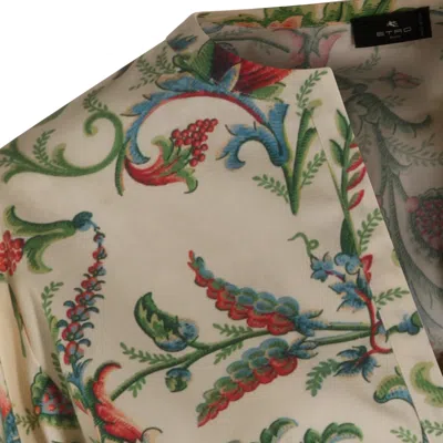 Etro Floral Cotton Blouse Shirt And Blouse Multicolor