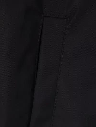 Prada High Collar Elasticated Hem Jacket In Black