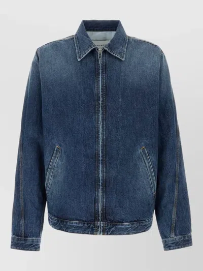 Givenchy Denim Jacket Collared Design Front Pockets In Blue