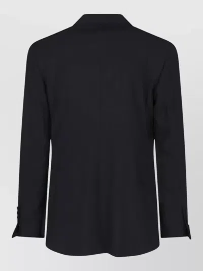 Tom Ford Single Breasted Blazer Notch Lapel Cuffs In Black