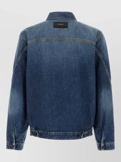 Givenchy Denim Jacket Collared Design Front Pockets In Blue
