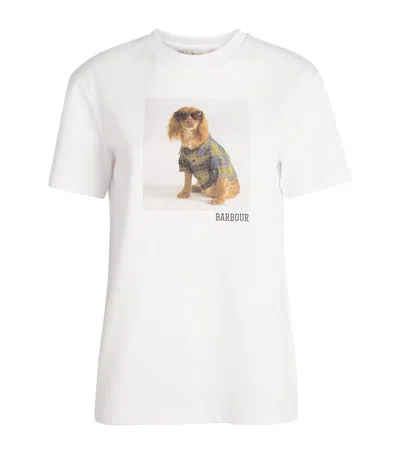 Barbour Marine Cotton T Shirt With Print In White