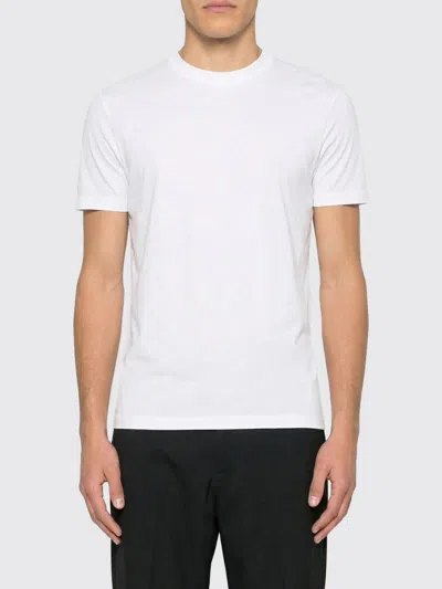 Tom Ford White Crewneck T-shirt With Logo Embroidery On The Front And Perforated Design In Cotton Man In White