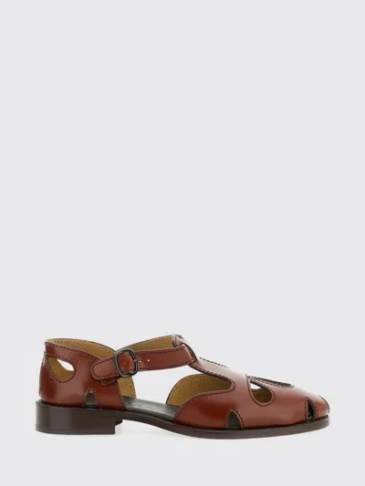 Hereu Tan Leather Sandals In Brown