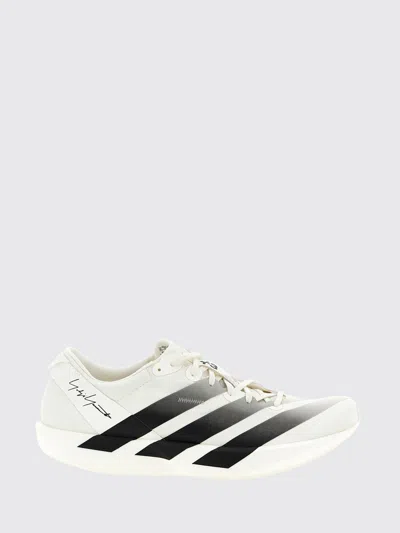 Y-3 White Black Adios 9 Mesh Elasticized Rubber-sole Sneakers In White