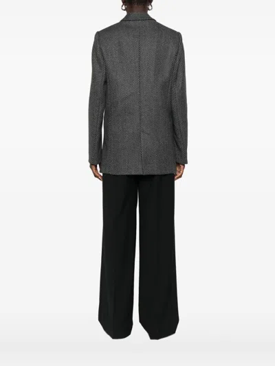 Forte Forte Herringbone Pattern Blazer Front Pockets In Multi