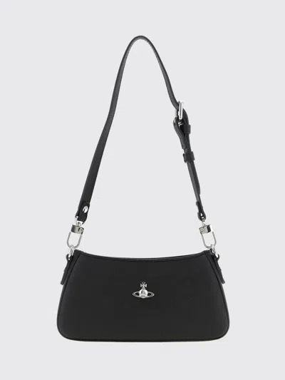 Vivienne Westwood Tasha Shoulder Phone Bag Faux Leather Black-3d-orb