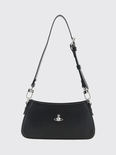 Vivienne Westwood Tasha Shoulder Phone Bag Faux Leather Black-3d-orb