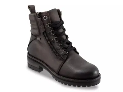 Softwalk Everett Waterproof Combat Boot In Black