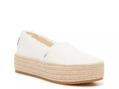 Toms Valencia Espadrille Slipon In White