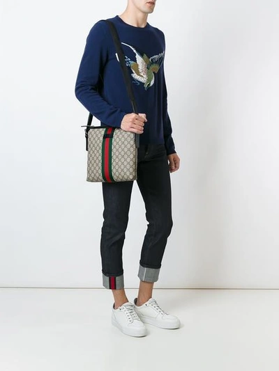 Shop Gucci 'web Gg Supreme' Messenger Bag