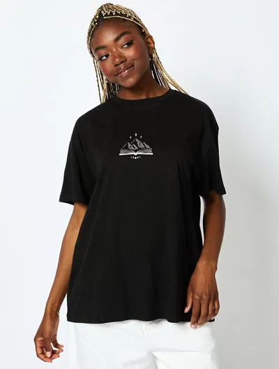Skinnydip London Acotar To The Stars T-shirt In Black