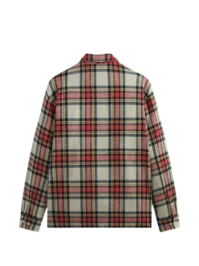 Kith Plaid Collared Overshirt In Multi