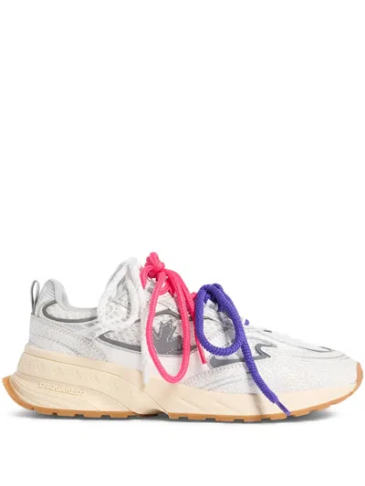 Dsquared2 Maple-leaf Sprinter Sneakers In White