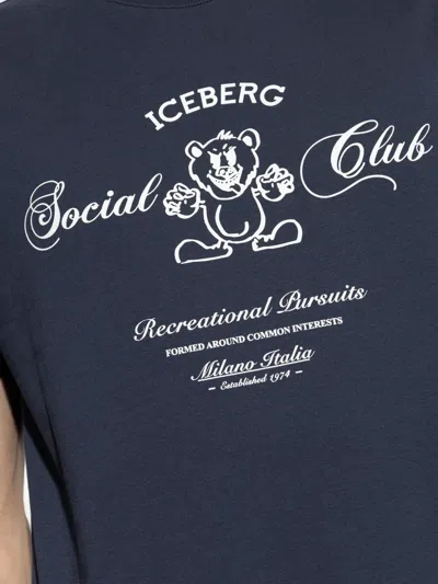 Iceberg Logo-print T-shirt In Blue