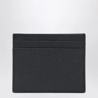 Valentino Garavani Vlogo Signature Garnet Calfskin Card Holder Accessories In Black