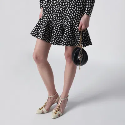 Chloé Women Black Shoulder Bag With Chain Shoulder Strap And Half Moon Design In Leather Woman In Black