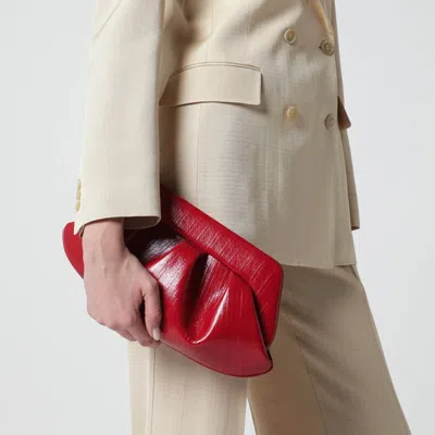 Themoirè Multicolor Polyethylene Shoulder Bag In Red