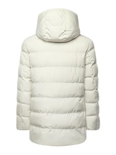 Markup Long Microfiber Parka In White