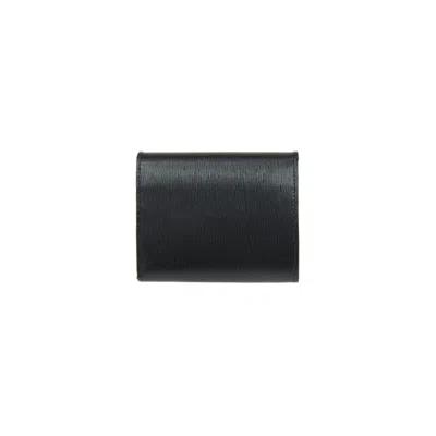 Prada Logo Plaque Wallet In Black