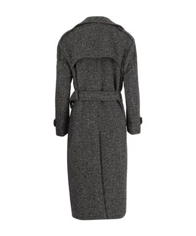 Tagliatore Herringbone Pattern Long Length Jacket In Multi