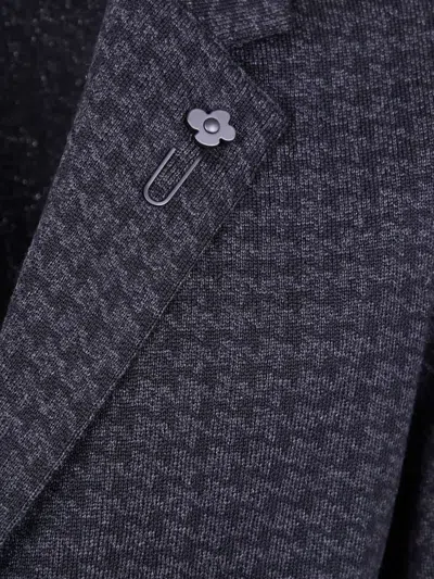 Lardini Houndstooth Three-button Jacket In Multi