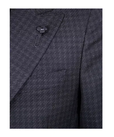Lardini Houndstooth-pattern Blazer In Black