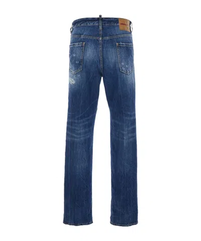 Dsquared2 Belt Loop Jeans In Blue
