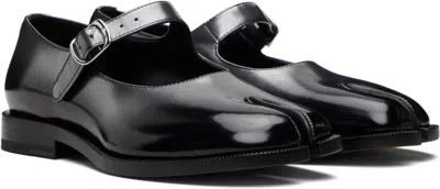 Maison Margiela Mary Jane Mini Heel Shoes With Buckle Strap In Black